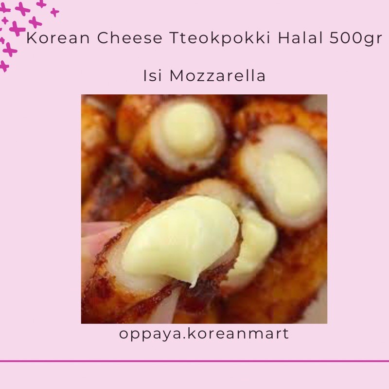 

Korean Cheese Tteokpokki HALAL 500Gr - Kue Beras Isi Mozarella