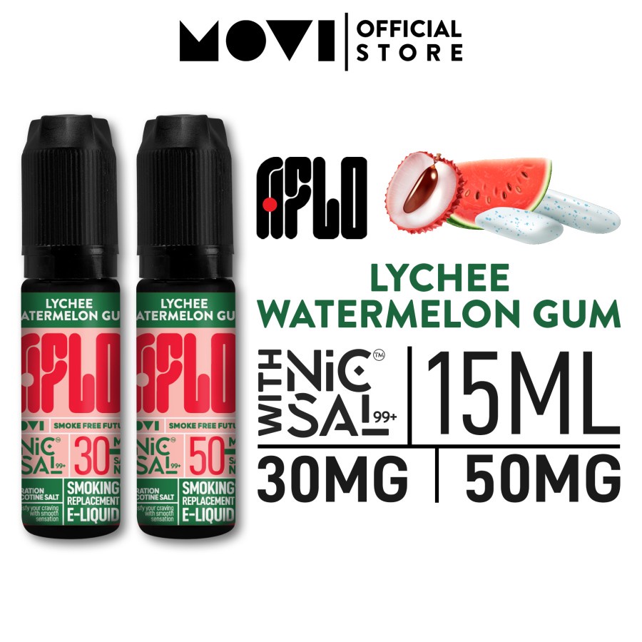 AFLO LYCHEE WATERMELON GUM SALT NIC AUTHENTIC AFLO SALTNIC LIQUID 15ML