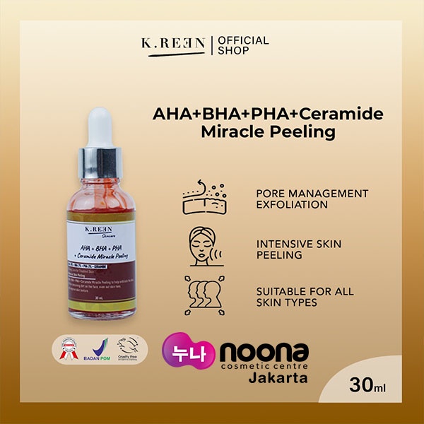 K.REEN AHA+BHA+PHA+CERAMIDE MIRACLE PEELING 30 ML