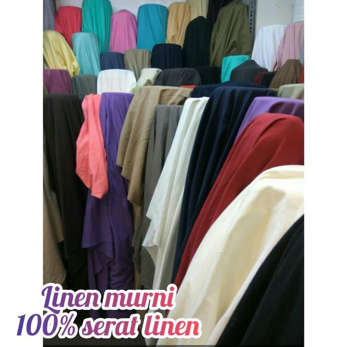 Promo Akhir Tahun Kain linen murni Kain linen polos Bahan linen Katun linen Kain meteran