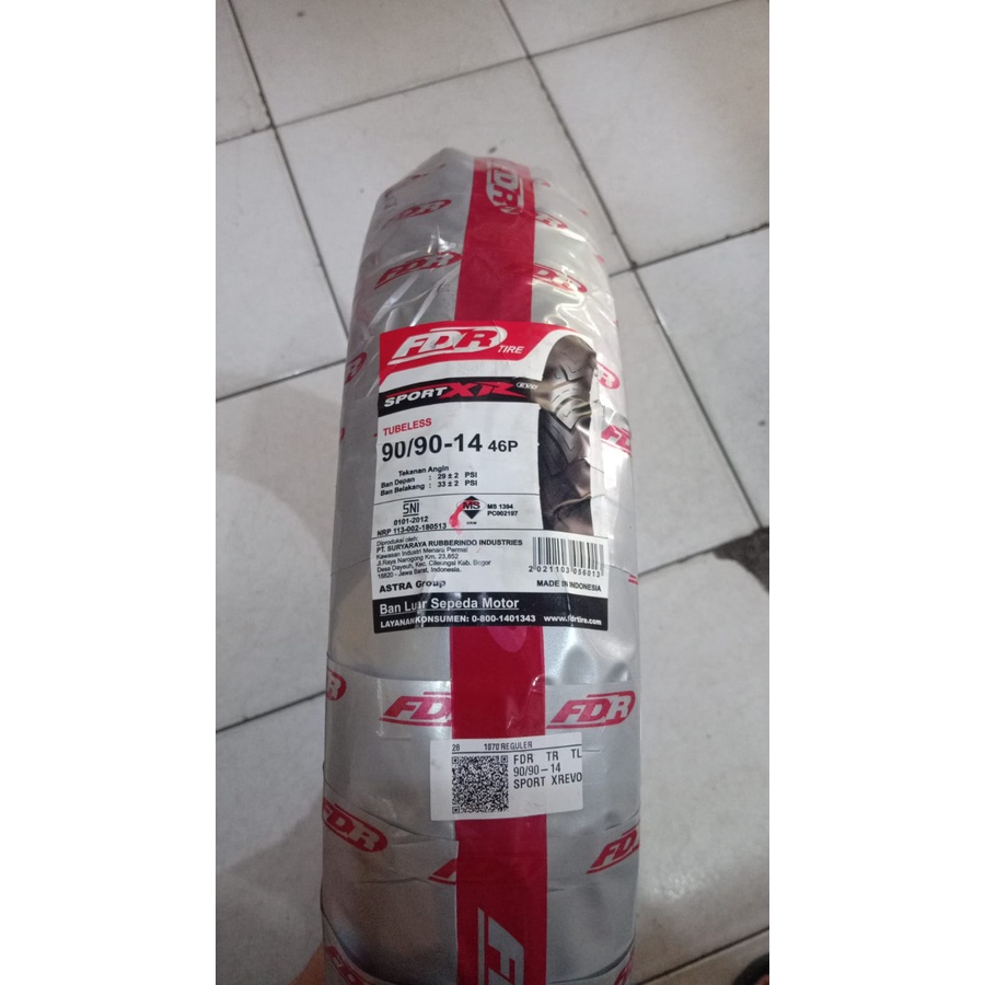Ban FDR 90/90-14 SPORT XR TUBELESS MOTOR MATIC