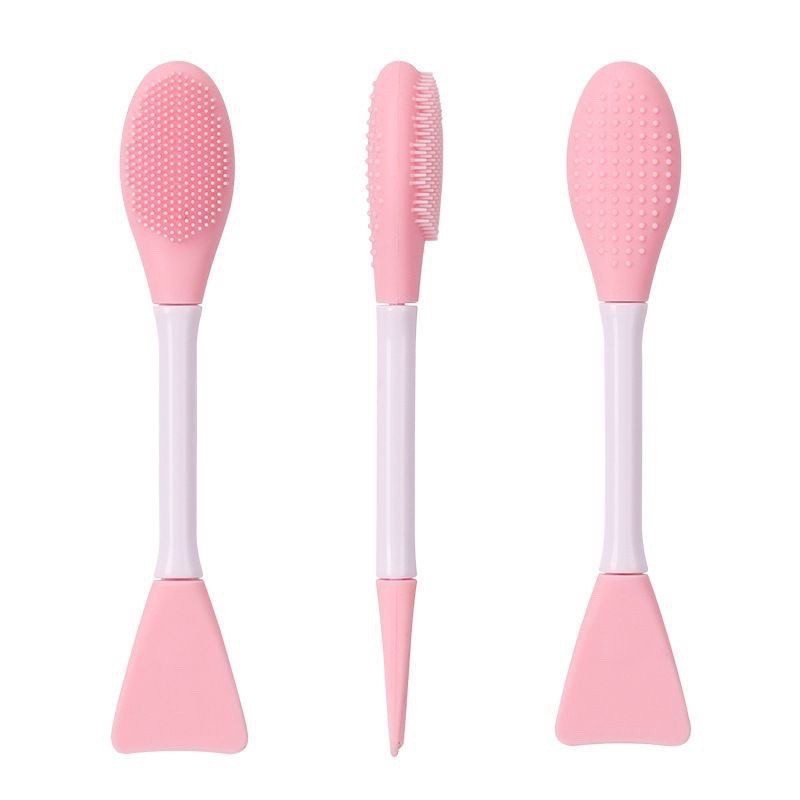 GO! KM329 KUAS MASKER SILIKON+SIKAT PEMBERSIH KOMEDO 2IN1 SILICONE BRUSH FACE MASK COD