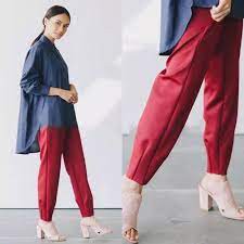 celana tulip scuba premium Hazel Scuba Pants / Bawahan Wanita Fashion Celana Scuba Pants Premium-1