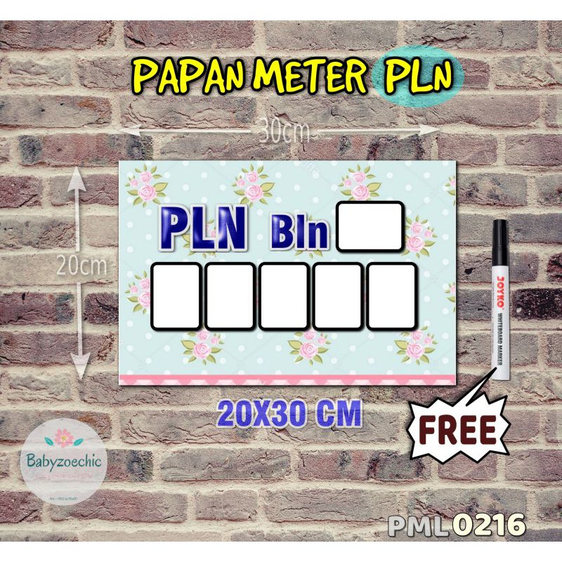 

Zoe Papan Meter Listrik PLN PAM motif Unik - Shabby 16