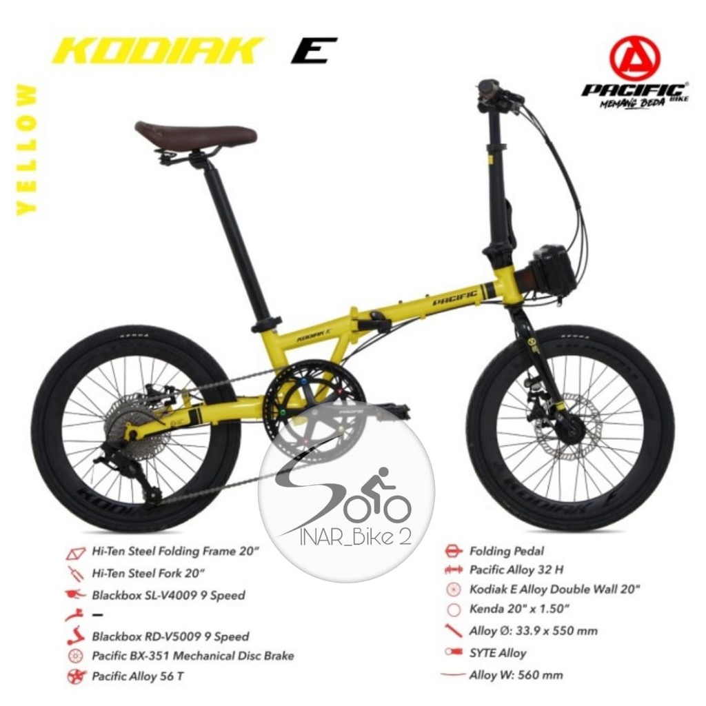 Sepeda Lipat Pacific Kodiak E 16 20 Inch