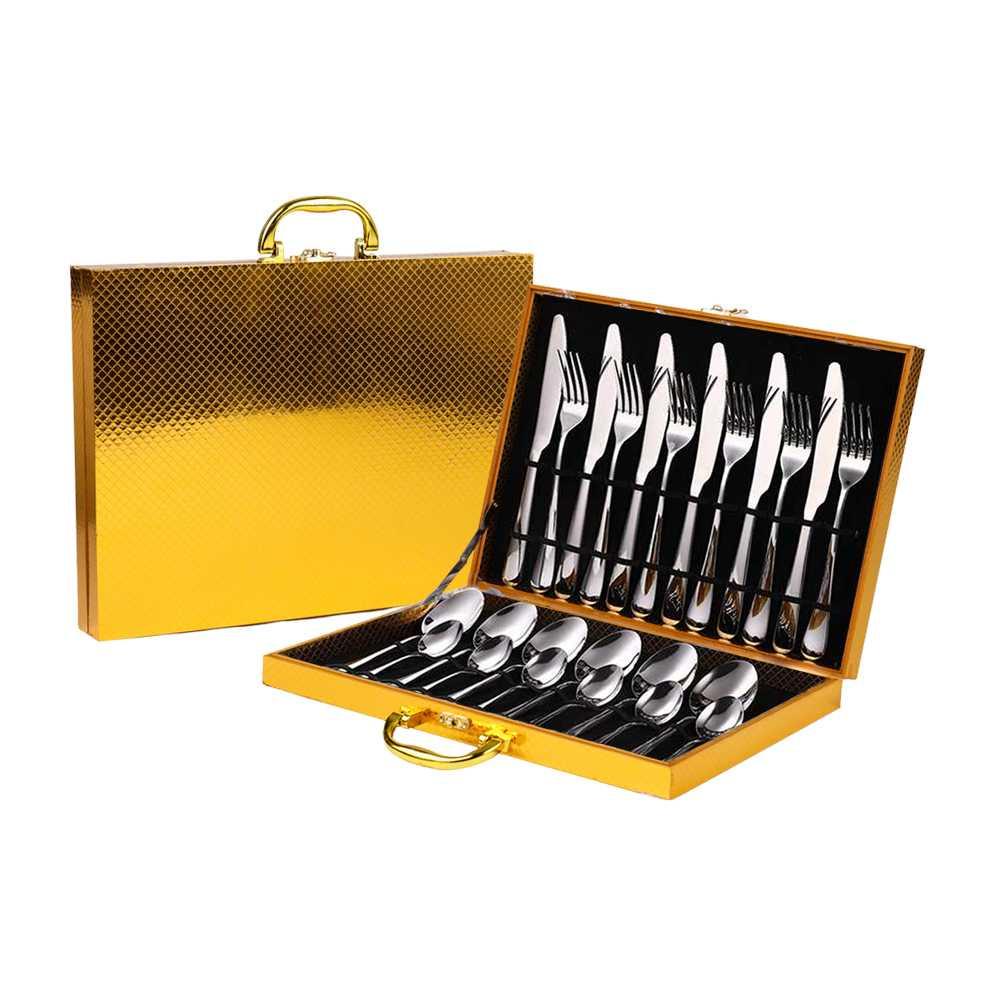 

TERBARU Elegant Life Set Perlengkapan Makan Sendok Garpu Pisau 24PCS - JA24 ORIGINAL