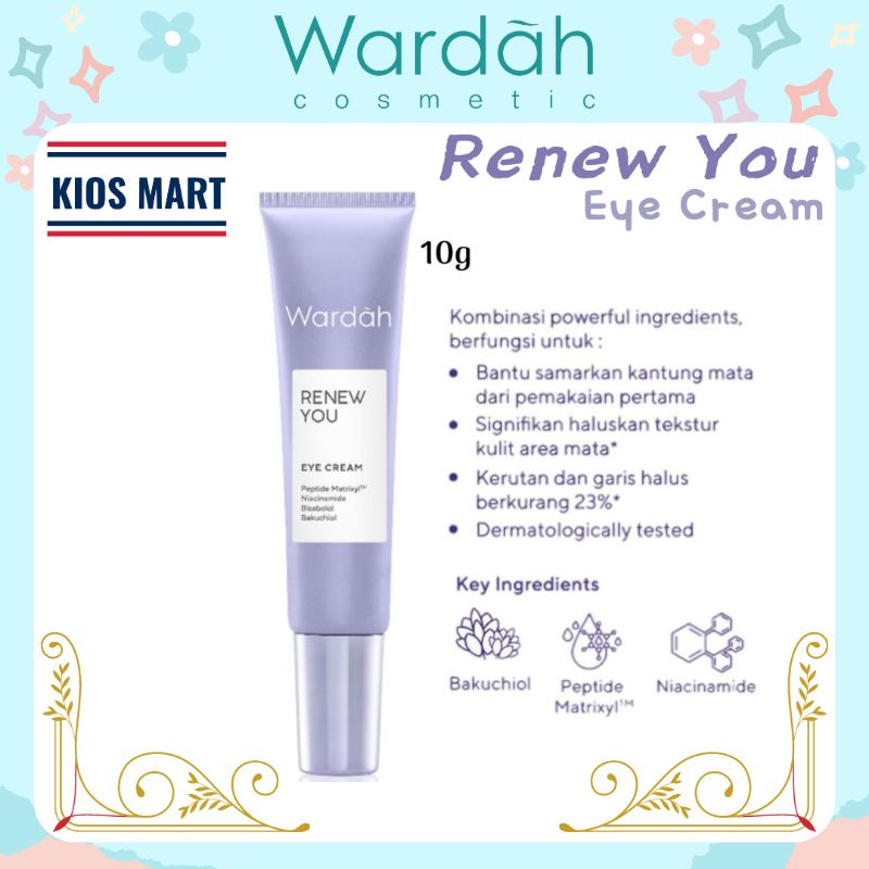 Wardah Renew You Anti Aging Eye Cream 10ml | Cream Mata