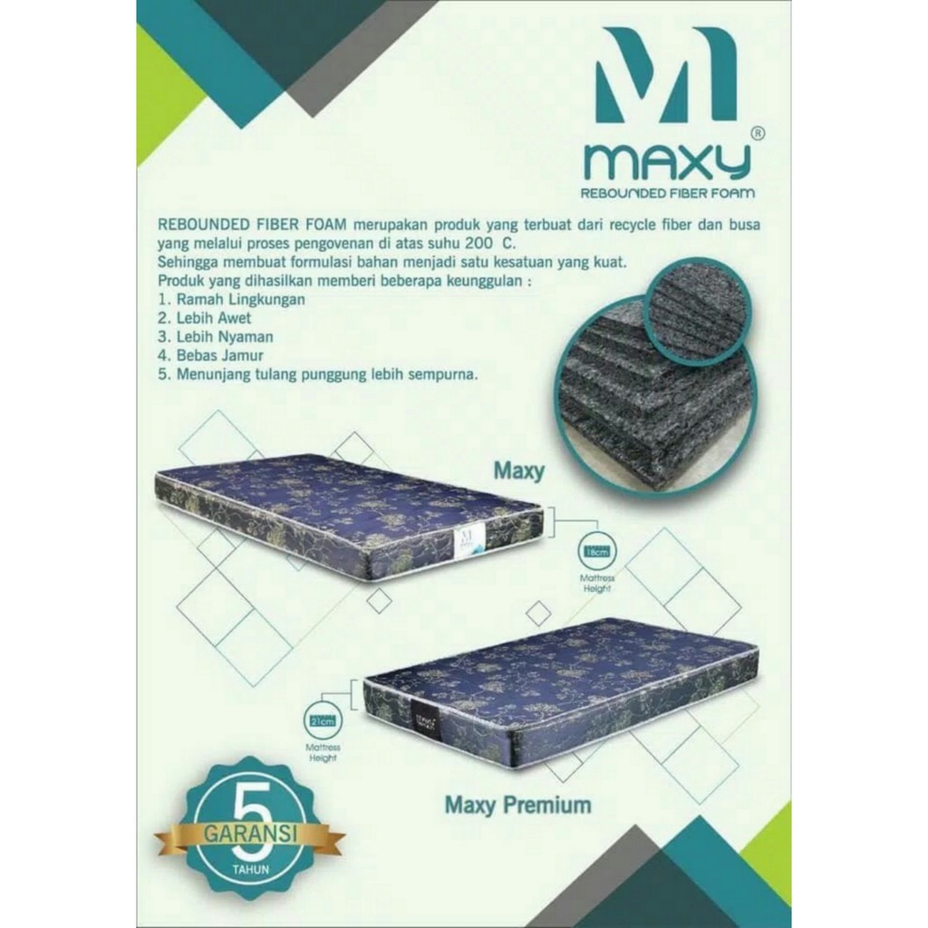 Kasur busa rebonded Maxy PREMIUM ukuran 90 x 200