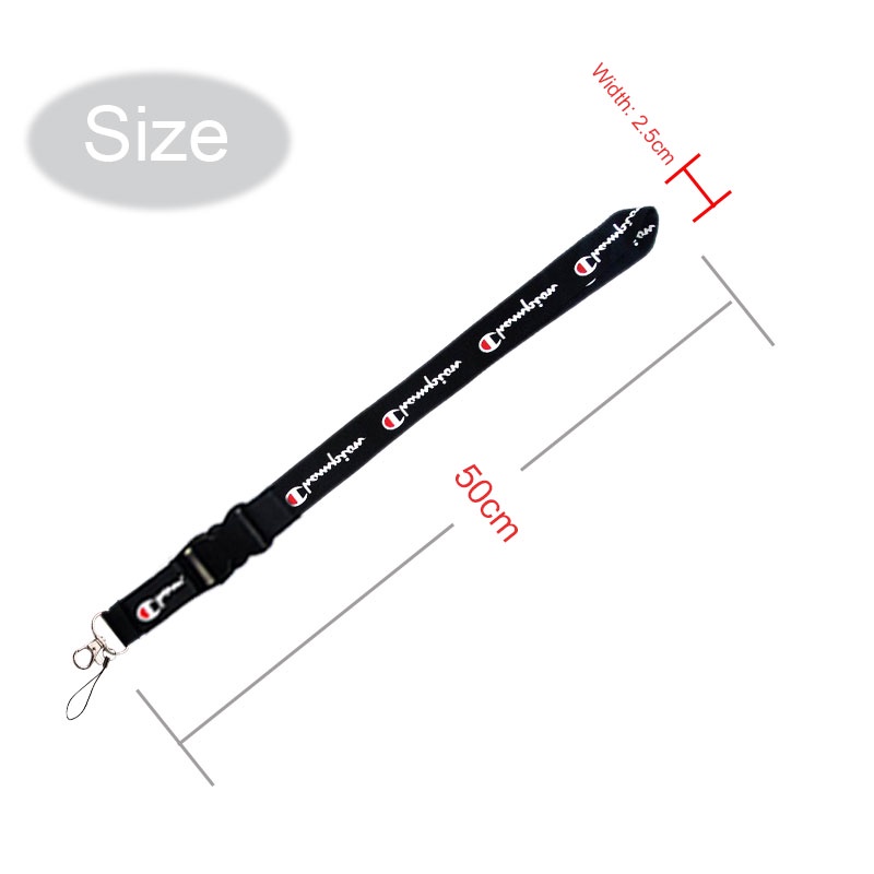 Gantungan Kunci Tahan Lama Lanyard ID Badge Holder Sling Untuk Casing Ponsel Tali Leher Dengan Tombol Rilis Cepat