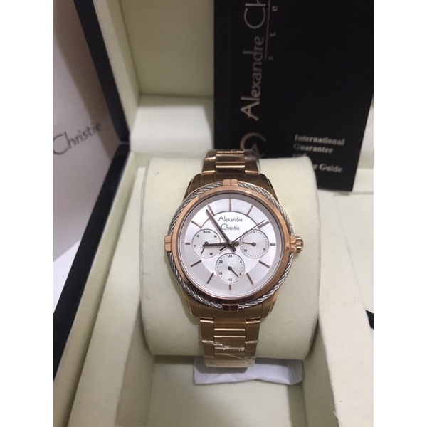 Alexandre Christie 2843BF Rose Gold dial white
