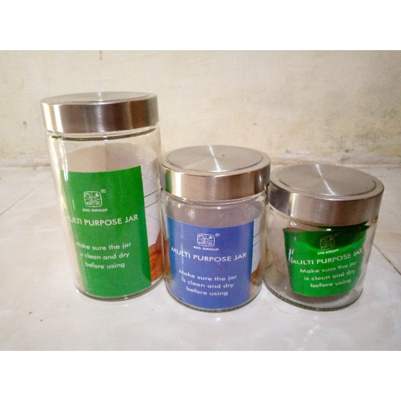 JAR KACA TUTUP ALUMINIUM/TOPLES KACA TUTUP ALUMUNIUM