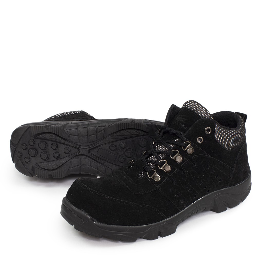 sepatu pria boots safety ujung besi outdoor crcocodile larman cream  murah cocok untuk naik gunung