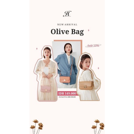 (PROMO) TAS WANITA JIMS HONEY OLIVE BAG 100% ORI (BAYAR TEMPAT/COD)