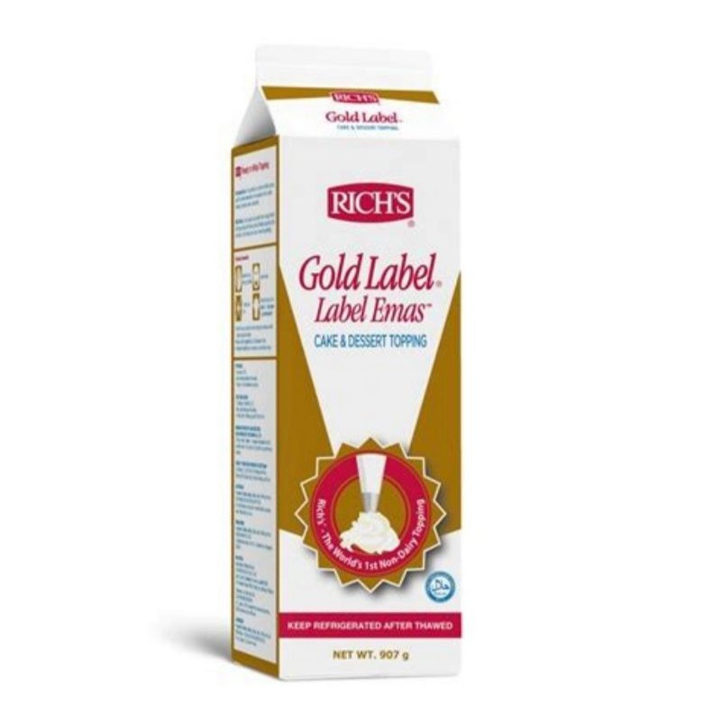 rich's gold label whipping cream / rich gold label whipping cream