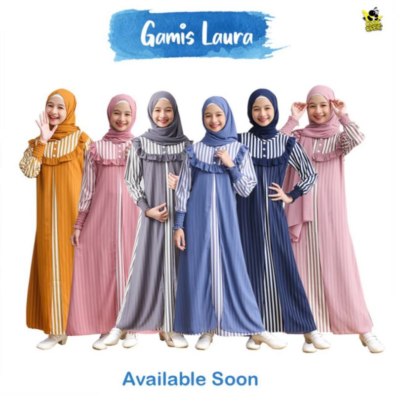 BABYHAMIZ GAMIS LAURA COOLBEE GAMIS ANAK PEREMPUAN PASMINA