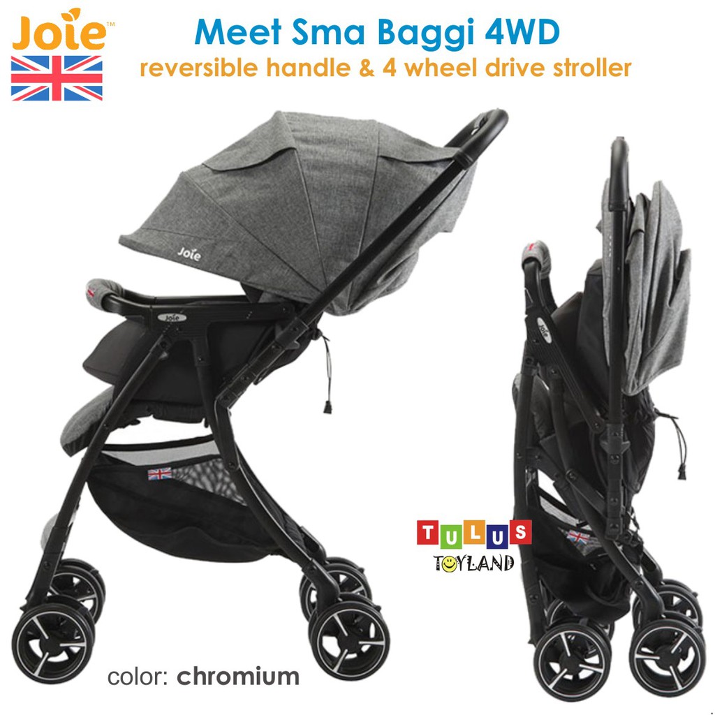 Stroller Joie Meet Sma Baggi 4WD DLX Deluxe Flex Kereta Bayi Ringan Hadap Ibu Reversible Handle