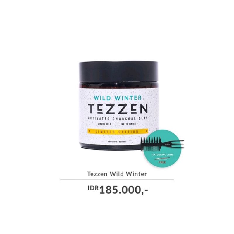 Tezzen Pomade Wild Winter Activated Charcoal Clay Limited Edition