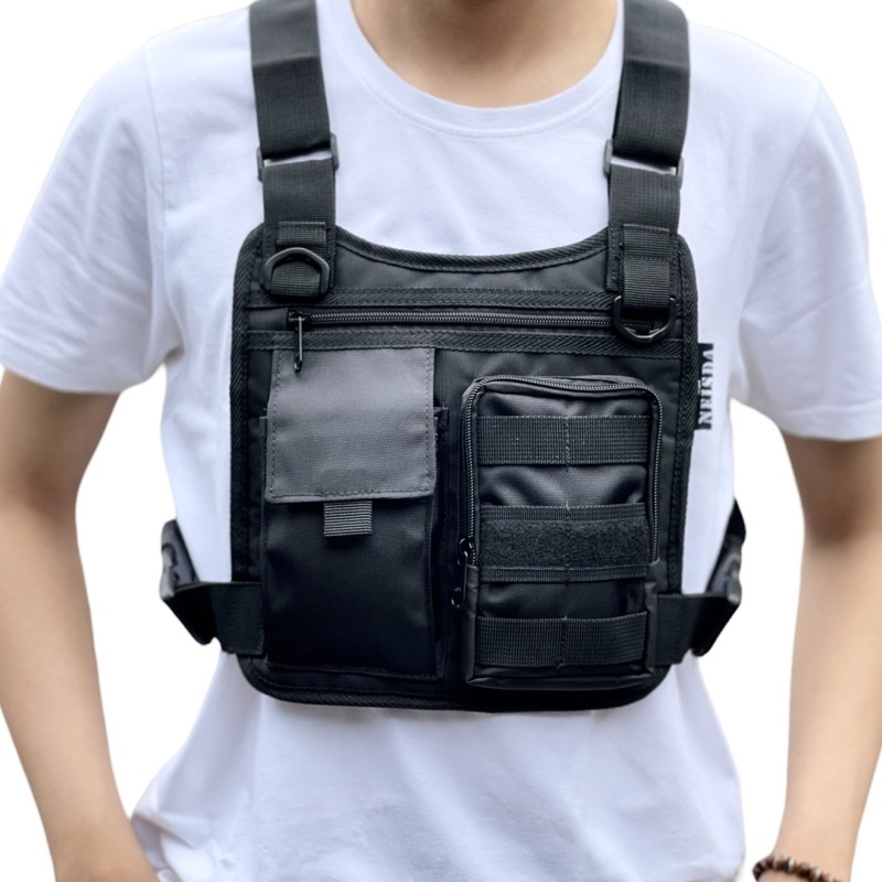 TAS DADA ROMPI PRIA BLACK POLICE ORIGINAL NEISDA / CHEST RIG BAG ORIGINAL NEISDA / TAS DADA TACTICAL PRIA ORIGINAL NEISDA BLACK POLICE