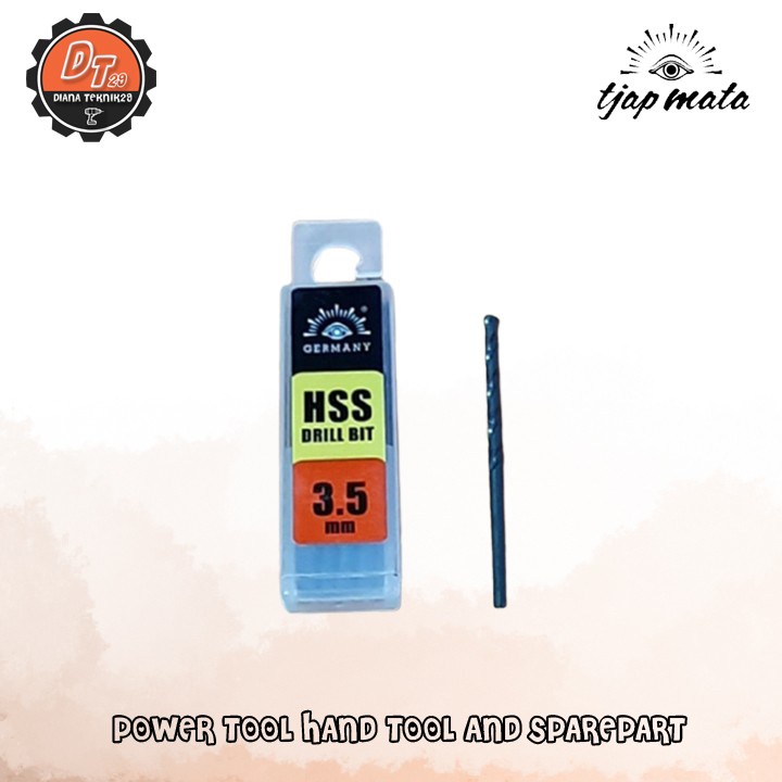 Mata Bor Besi 3,5 mm HSS Tjap Mata