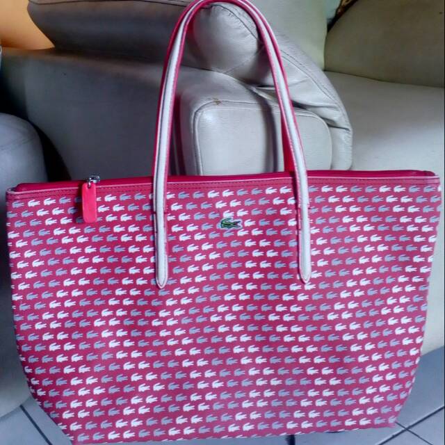 Tas preloved Lacoste motif crocodile