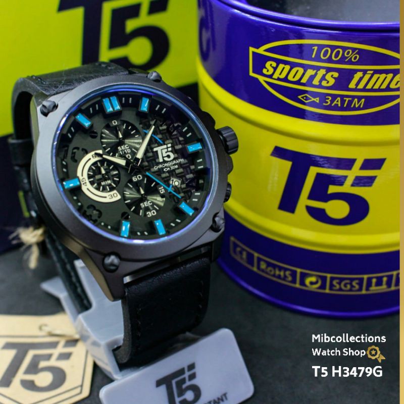 Jam Tangan Pria T5 H3479G Original Free Box Kaleng