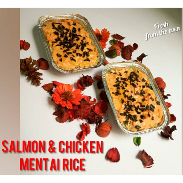 

Salmon dan Chicken Mentai Rice