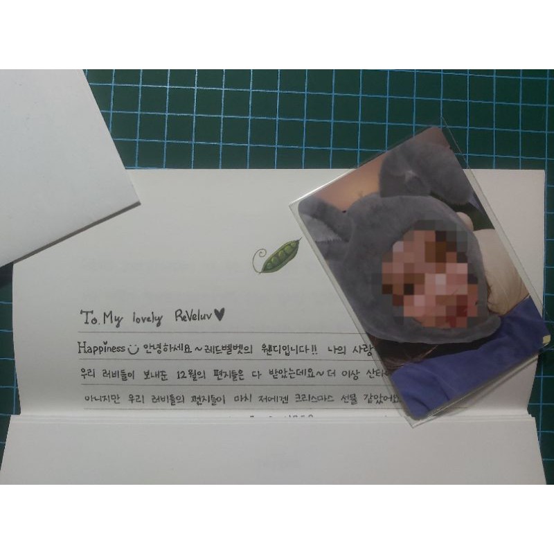 Red Velvet Wendy DearU / Dear U Letter Full Set Month 9 (January) - Bunny Wan Photocard PC