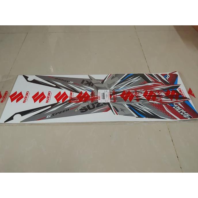 Dapatkan Striping Satria Fu 2013 Silver Merah Original Sgp Berkualitas