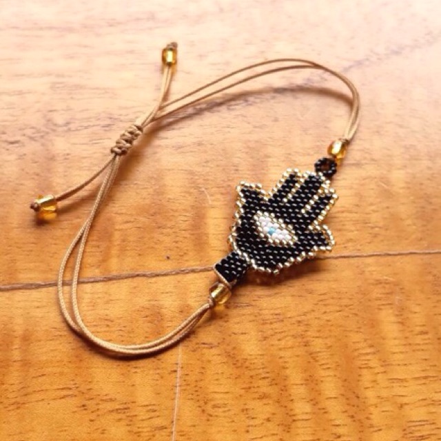 Gelang tali hamsa hand fatima manikmanik miyuki handmade jari