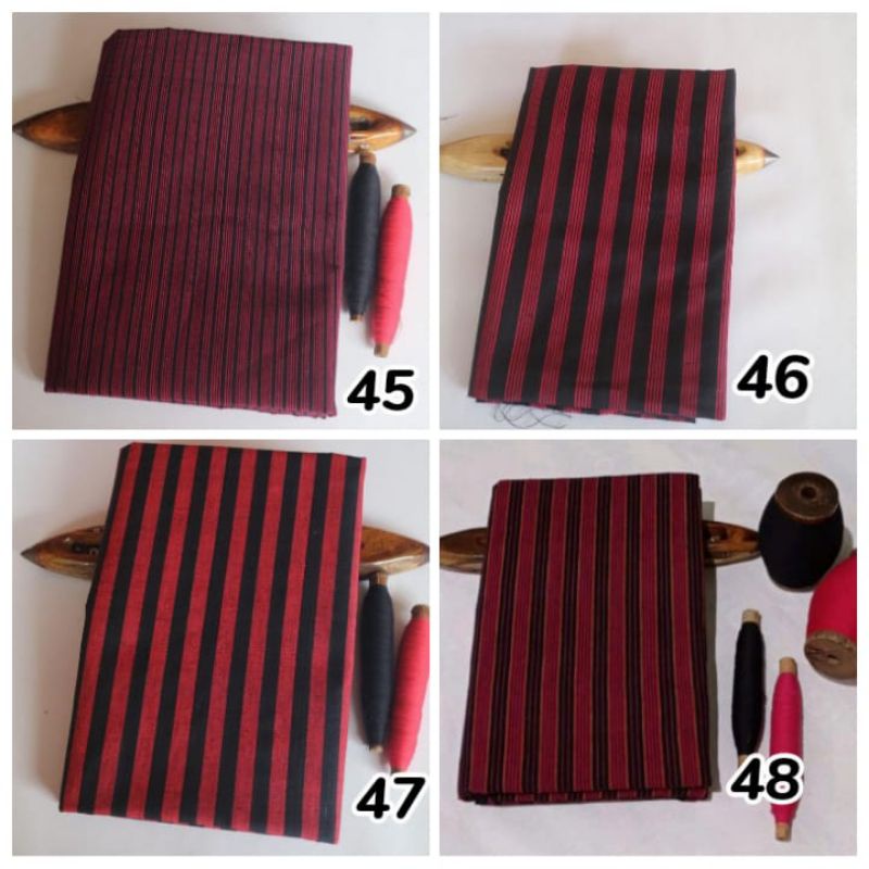 kebaya wanita Kain Lurik Maroon Tenun ATBM