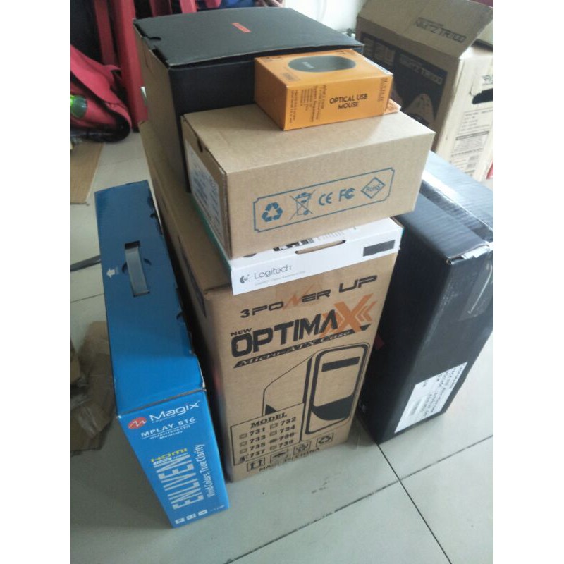 Komputer pc rakitan fullset siap pakai untuk admin/rental pengetikan/kantor/iventatis sekolah DLL