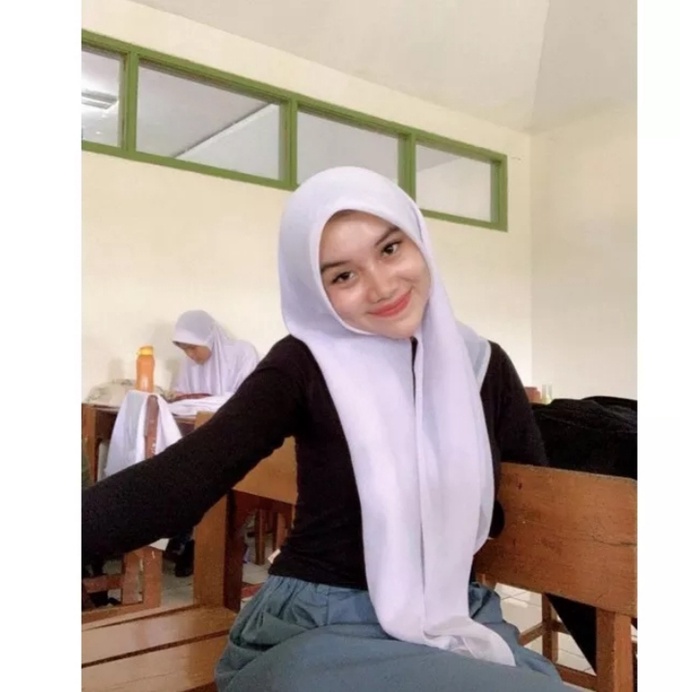 Jual Jilbab segi 4 ukuran 115 cm x 115 cm anak sekolah SMP SMK /SMA