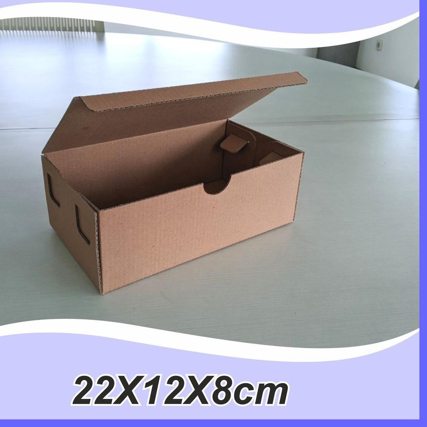 

Terbaik (10 pcs) Karton Box Polos 22x12x8 cm BF Kardus Packing Murah