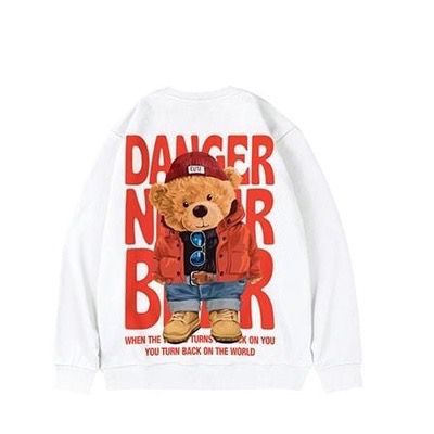 [COD] Sweater Oversize Wanita Danger Bear XXL LD 130