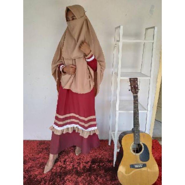 Tren Kekinian.. GAMIS SET FATIMAH//GAMIS SET WOLFIS FATIMAH