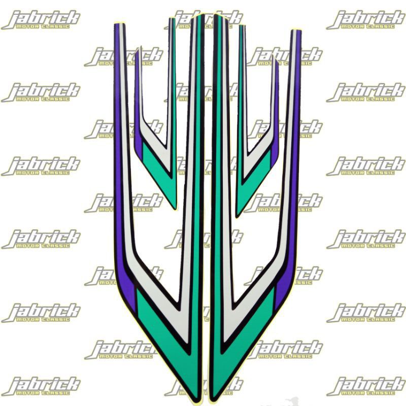 striping stiker lis GL 100 Th 1993 Hijau