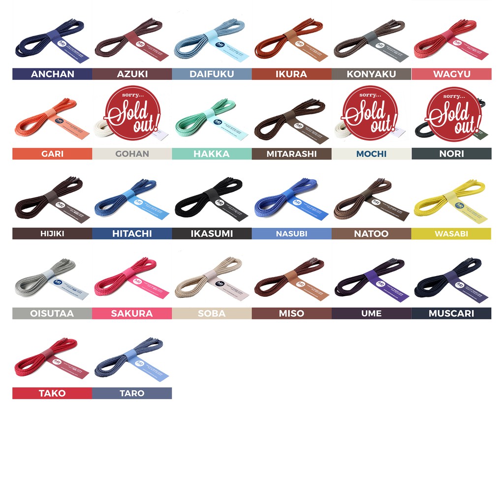 Paket Tali Sepatu Thin 4-5mm Isi 6 Pasang (Ultimate Box)