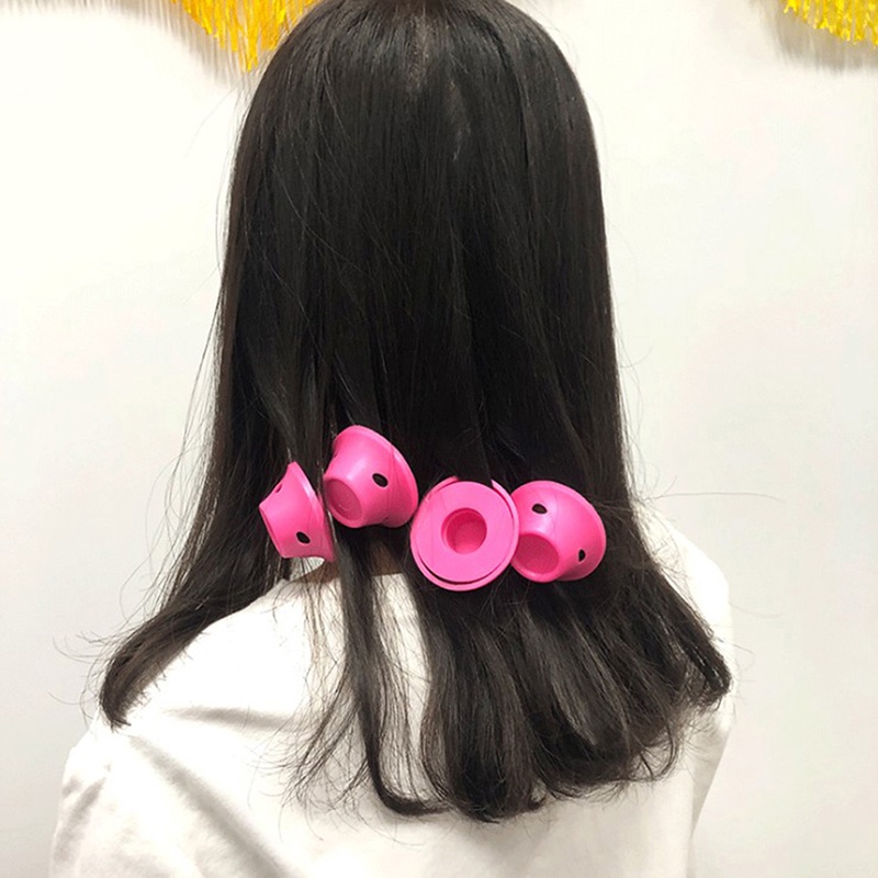 # Kaos T-Shirt Wanita Lengan Pendek Motif Print #10pcs Rol Pengeriting Rambut Bahan Karet Silikon Lembut