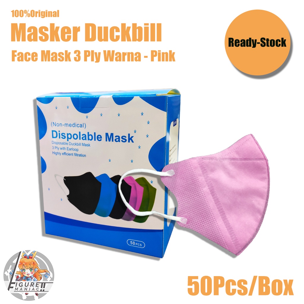 Masker Duckbill Warna isi 50 Pcs per Box Face Mask