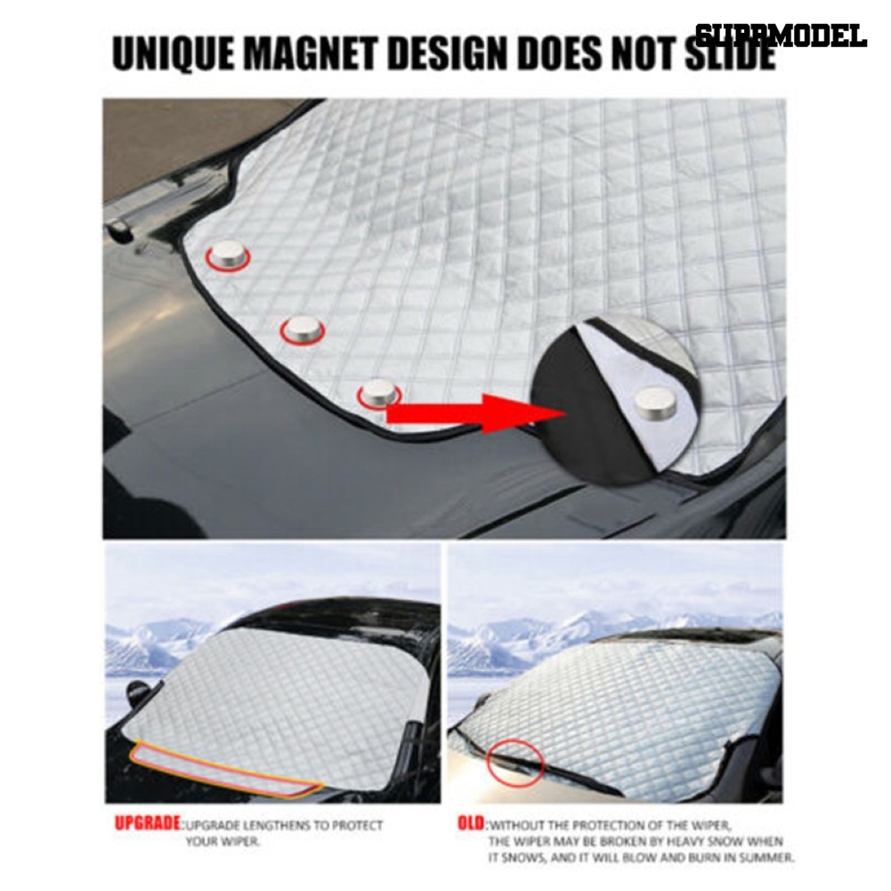 Tirai Pelindung Panas Matahari / Salju Dengan Ujung Magnetik Untuk Kaca Depan Mobil