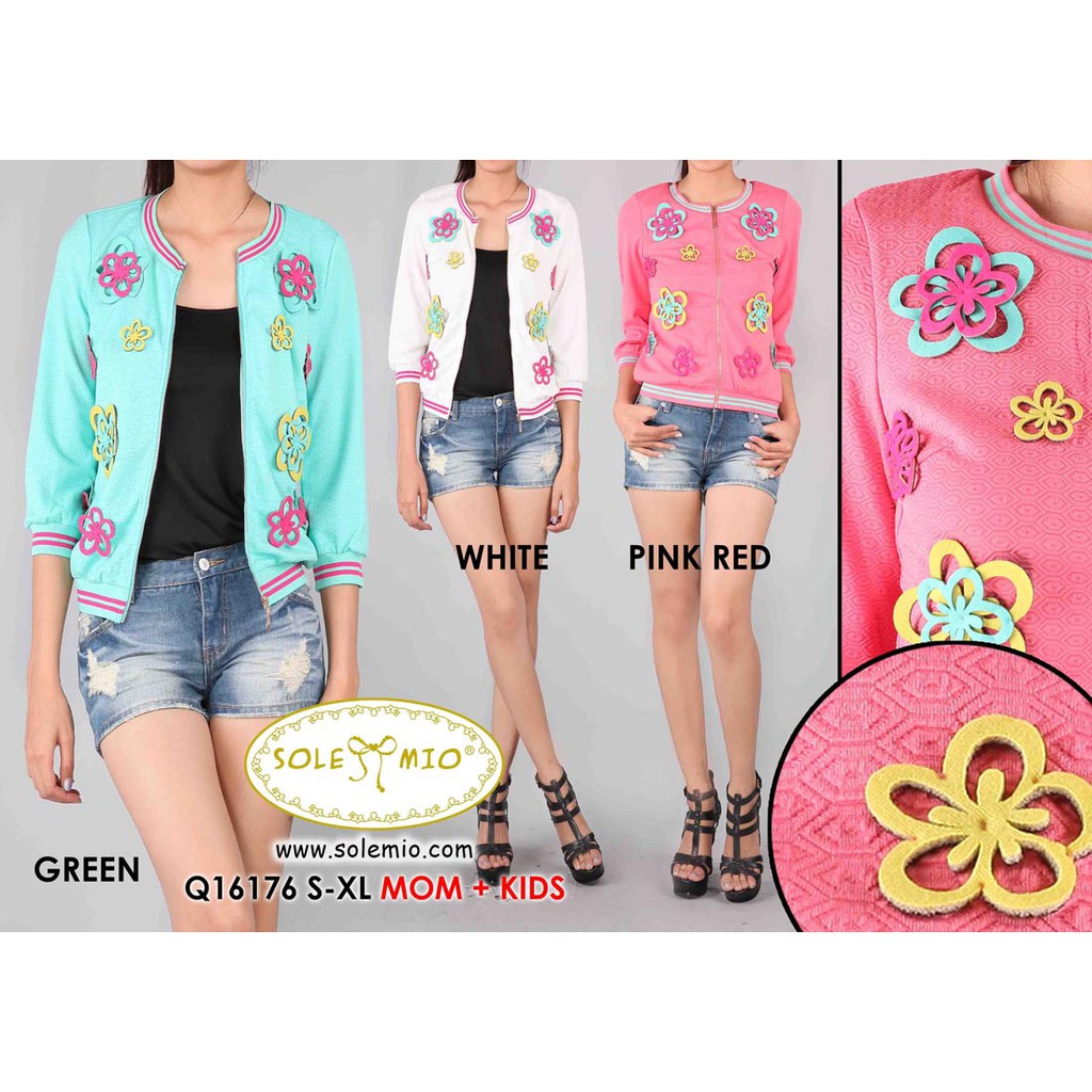 READY.. OUTER JAKET BUNGA TIMBUL SOLEMIO Q16176