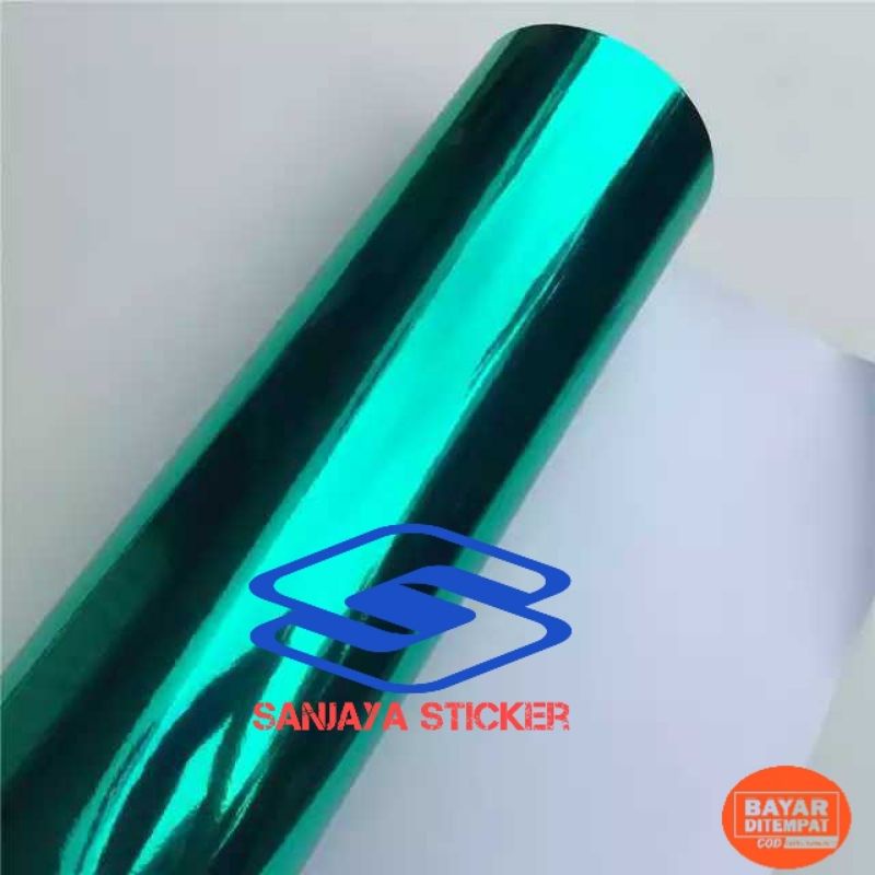 Stiker Skotlet hijau tosca chrome stiker motor hijau tosca premium