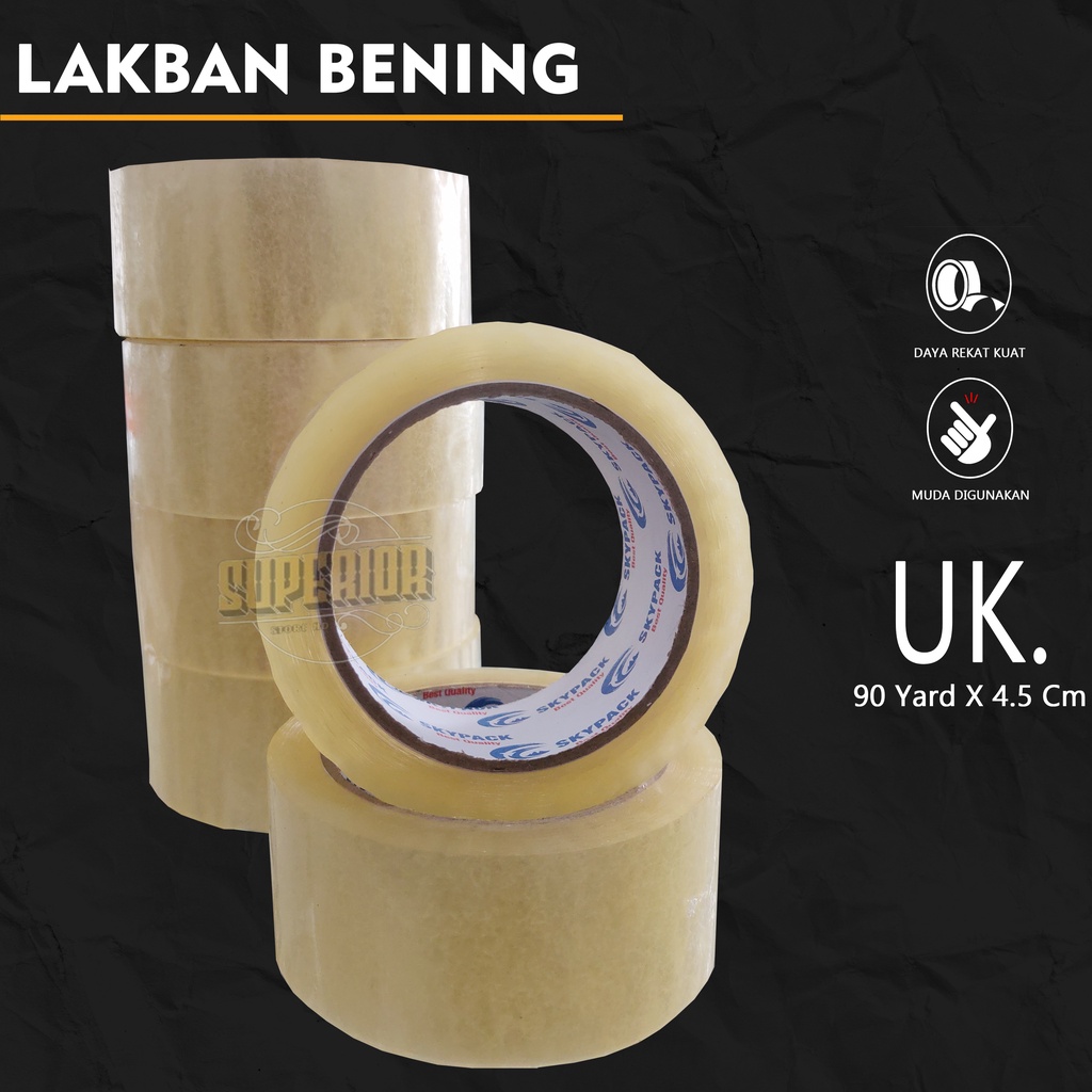 

Isolasi Bening Skypack Lakban Bening 4.5 Cm X 90 Yard