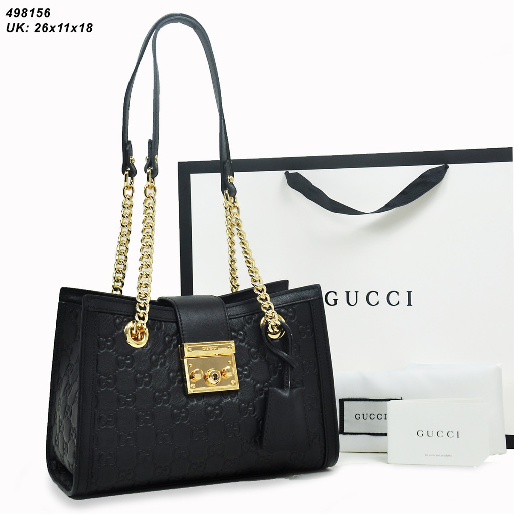 TAS GUCCI SHOULDER PADLOCK 498156 TAS FASHION WANITA TAS CANTIK TAS SELEMPANG TAS SANDANG