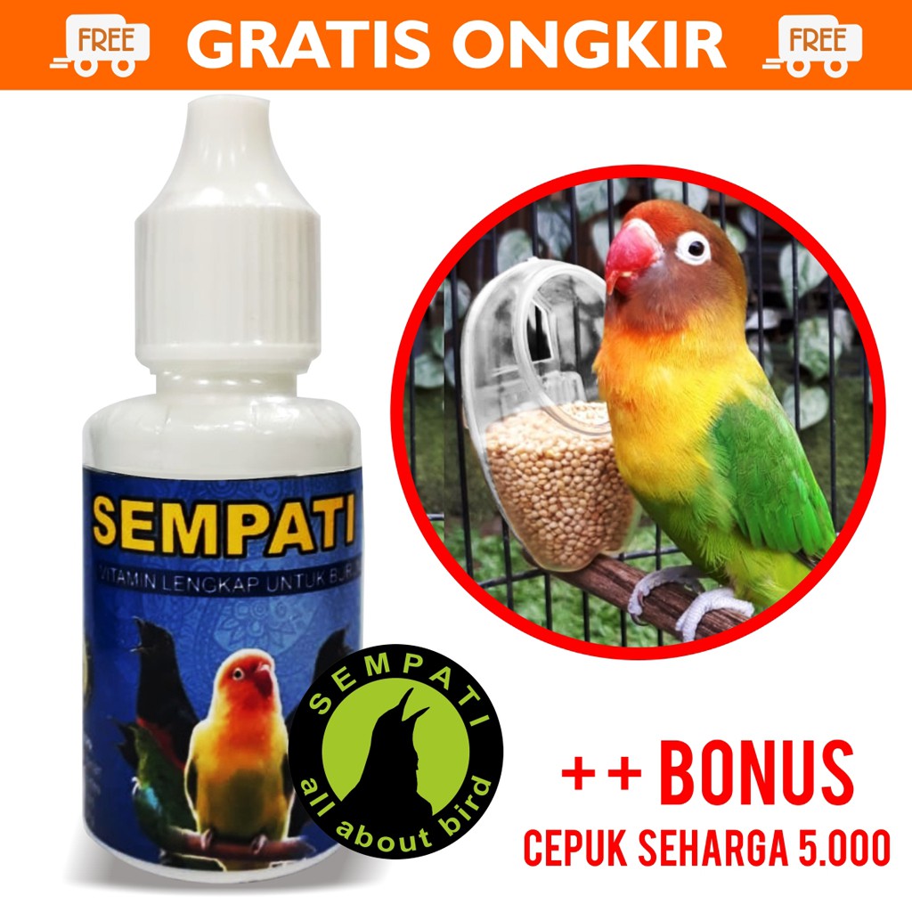 FREE CPK ORIGINAL SEMPATI VIT VITAMIN OBAT BURUNG LOVEBIRD KENARI MURAI KACER PENGGACOR GACOR KONSLE