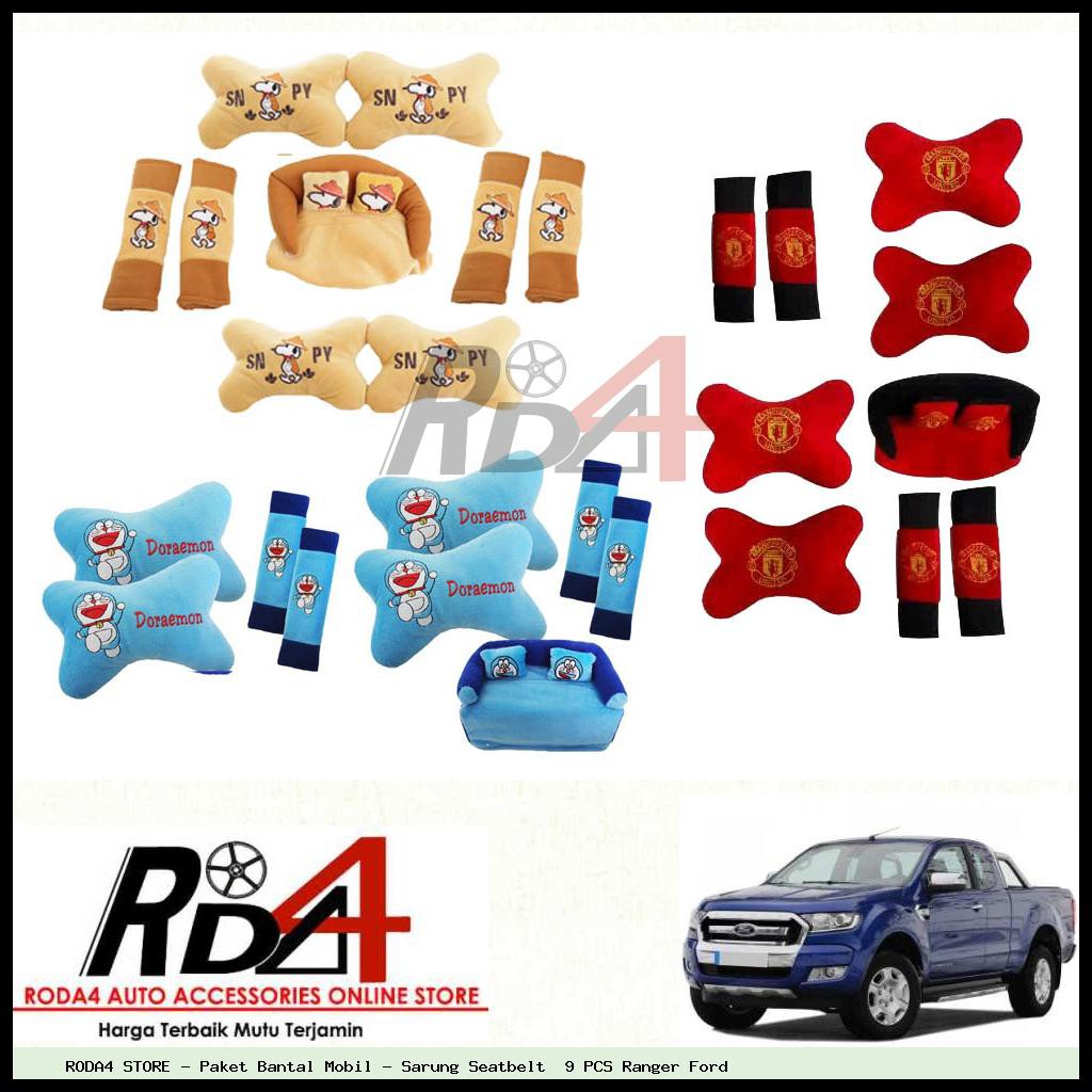 Paket Bantal Mobil - Sarung Seatbelt  9 PCS Ranger Ford