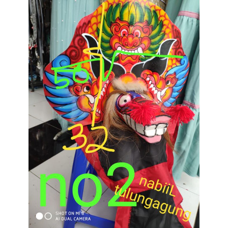 barongan kayu anak no 123 ada gondel dan gongseng klinting. kuningan