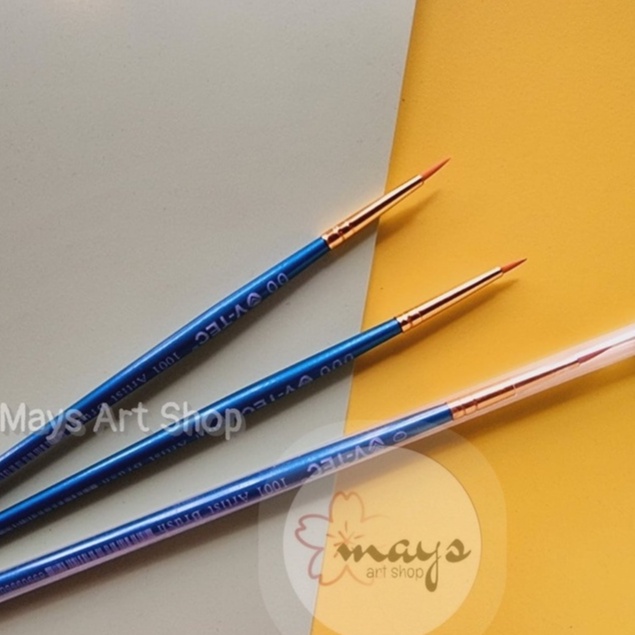 

Kuas Kecil No 0 00 000 V-Tec 1001 - Vtec Brush Lukis Nail Art Lettering Ujung Lancip