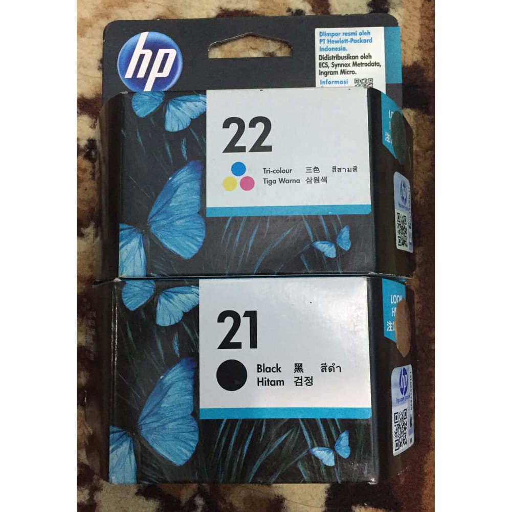 

Tinta Stempel - Plastik Wraping - Baterai Alkaline Tinta Catridge Hp 22/21 Black/Colour Paketan