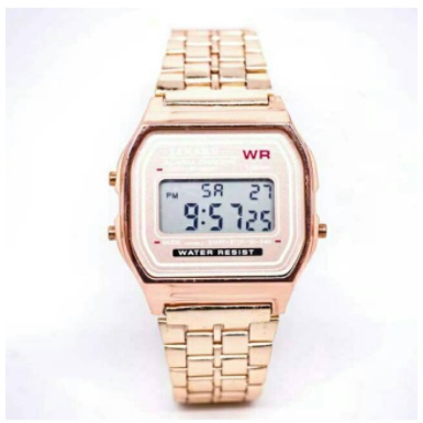 ✅COD JAM TANGAN DIGITAL LED 168 RANTAI PRIA WANITA FASHION GROSIR MURAH-Rantai Rose Gold